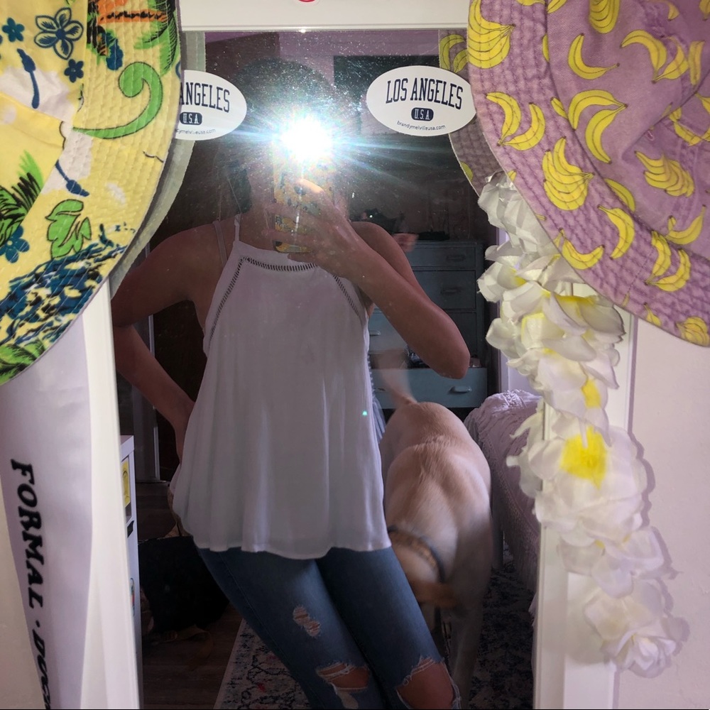 White hollister dress top